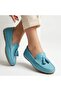 Irja Blue Genuine Leather Ballerina Shoes - 4
