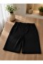 Men's Cotton Linen Textured Elastane Shorts with Pockets - 2