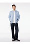 Regular Fit Cotton Poplin Blue Men's Shirt 6Sam60041Iw - 3