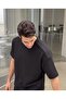 No.22 Wear Men's Oversized Cotton Blend T-Shirt with Structured Shoulders, Crew Neck Short Sleeve Casual Summer Tee (UAE/KSA, Alpha, M, Regular, Regular, Black) - 3