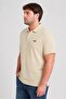 Men Regular Fit Embroidered Logo Short Sleeve Polo Shirt, Light Beige - 2