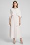 Women Plain Maxi Dress, Cream