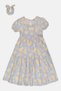 Toddlers Girl 2 Pieces Floral Print Dress And Headband, Multicolor - 2