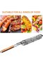 4 Pcs Long Barbecue Grill Basket with Twist Lock, Heavy Duty Wire Mesh Clamp Grate for Skewers & Meat, 49x4x5cm - 3