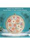 Retro Three-Compartment Pillbox Mirror Compact Wallet Pocket Retro Floral Pattern - 2
