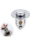 Universal Pop-Up Sink Stopper-Chrome-Plated Hair Collector Drain Plug-34-40mm