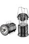 Multi-Function Solar Camping Light - Built-In Battery and Power Bank - Super Bright Portable Emergency Lantern - Black