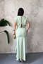 Mint Front Flounce Atlas Dress - 4