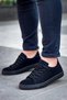 Zrk-X122 High Quality Black Suede Orthopedic Sole Lace-Up Men's Sneaker - 5