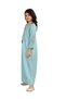 Girls Blue Embroidered A-Line Jalabiya - 5