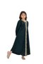 Girls Dark Blue Embroidered Jalabiya - 3
