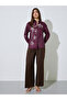 Burgundy Floral Print Long Sleeves Shirt - 2
