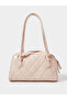 Light Pink Quilted Shoulder Bag - 3