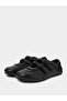Black Solid Round Toe Velcro Sneakers - 2