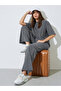 Grey Acid Washed Oversized T-Shirt and Joggers Co-Ord Set