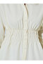 Yellow Smocked Waist Long Sleeves Shirt - 4