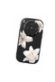 Vivo X300 Compatible Case Camera Protector Black Silicone Couple Phone Case with Floral Pattern - 3