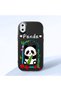 iPhone XS Max Compatible Case Camera Protector Black Silicone Couple Phone Case Panda Pattern