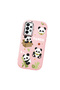 Samsung Galaxy A23 Compatible Case Camera Protector Pink Silicone Couple Phone Case Panda Pattern - 3