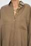 Women's Single Pocket Flowy Relaxed Fit 100% Linen Shirt - 2
