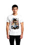 Art Wolf Playing Electric Guitar Printed Men's T-Shirt