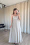 Mink Pleated Lined Strap Dress - 2