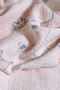 Four Layers Patterned Muslin Baby & Kids Blanket 80X140 cm |   100% Cotton, Padded Inside |   Baby Pique, Stroller Cover - 4