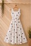 White Burgundy Floral Satin Gilet Dress
