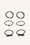 School 6-Pack Hair Rubber Bands for Girls I2588A8Ns