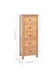 Tall Chest of Drawers 45x32x110 cm Solid Oak Wood - 3