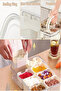1 Piece Picnic Set 8 Compartments with Lid Lock Portable Storage Container Breakfast Organizer Picnic Set - 6