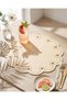 Ivory Scalloped Round Placemat