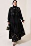 Embroidered Dress with Elastic Detail at the Ankle - 4