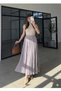 Elastic Waist Tencel Crinkle Skirt