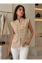 Women's Premium Button Detailed Zippered Vest