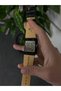 Vintage Black Dial Black Men's Wristwatch Stainless Steel Case Leather Band Durable Colorfast Genuine Leather Engraved Screw Back - 4