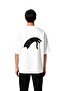 Flying Cat - Cute Heart Print Men's Oversize T-Shirt