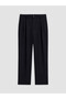 Navy Blue Relax Fit Gabardine Men's Pleated Trousers - 3
