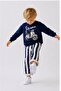 Boys' Retro Style Motorcycle-Inspired Fall Sweatshirt Pants Set 3-10 Years - 2