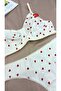 Women's C Cup Supported Gathering Cotton Bra and Panties Set 100% Cotton Ribbed - 2