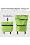 Foldable shopping bag with wheels, portable and green. - 5