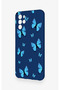 Omix X700 Compatible Blue Butterfly Patterned Silicone Case - 4