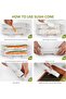 This sushi making kit includes a rolling mat mold and DIY kitchen utensils; it is white. - 3