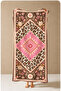 Bohemian Leopard Pink Geometric Kilim Motif Patterned 70X150 Beach Towel - Cotton Bath Towel - 5