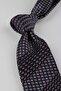 Navy Blue Small Pattern Italian Silk Pleated Tie Est217 - 4