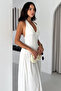 Women's Halter Neck Maxi Dress - 3