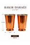 Copper Cup Set of 2, Tin-Plated, Handcrafted Laser Model