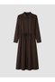 Özmarka New Season Brown Belted Shirt Dress - 5