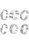 Open Adjustable Rings Set Unisex Stacking Ring Stackable Jewelry Gift Finger Rings for Women M