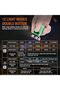 S12 Plus Mini LED Flashlights USB Rechargeable Small Keychain Flashlight with 11 Modes of Main & Sid - 3